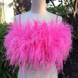 Gina Pink Feathers Cocktail Top